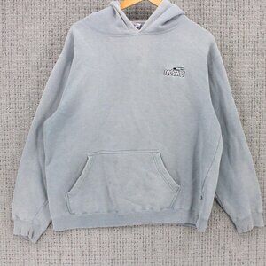 Vintage Redsand Hoodie Womens Large L Gray Solid Pullover Logo Embroidered Y2k